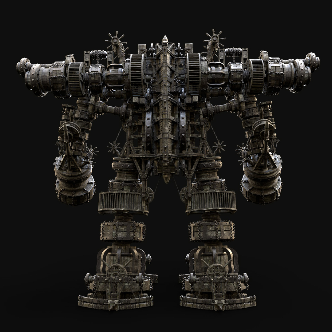 modelo 3d MECH ROBOT GIGANTE SIEGE ENGINE MACHINE WAR AAA MEDIEVAL ...