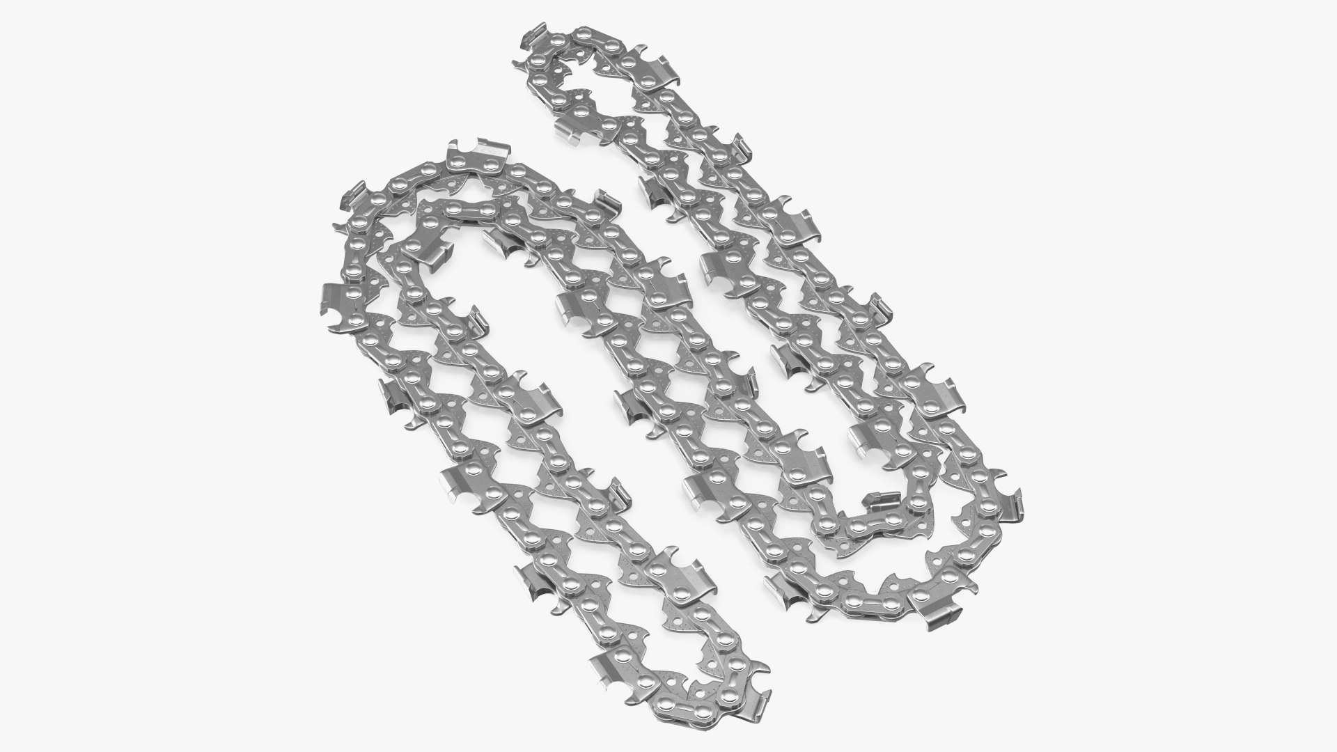 Steel Chain for Chainsaw Folded 3D model preview
