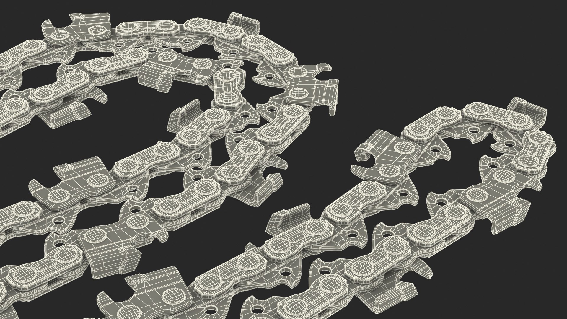 Steel Chain for Chainsaw Folded 3D model - TurboSquid 1883218