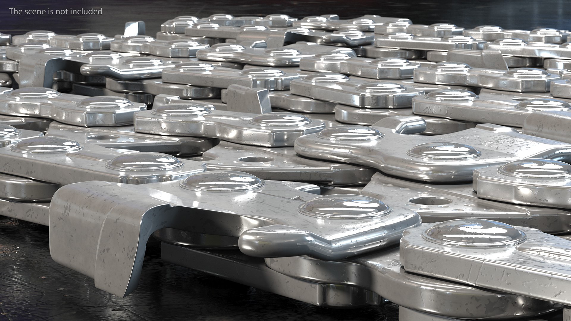 Steel Chain for Chainsaw Folded 3D model - TurboSquid 1883218