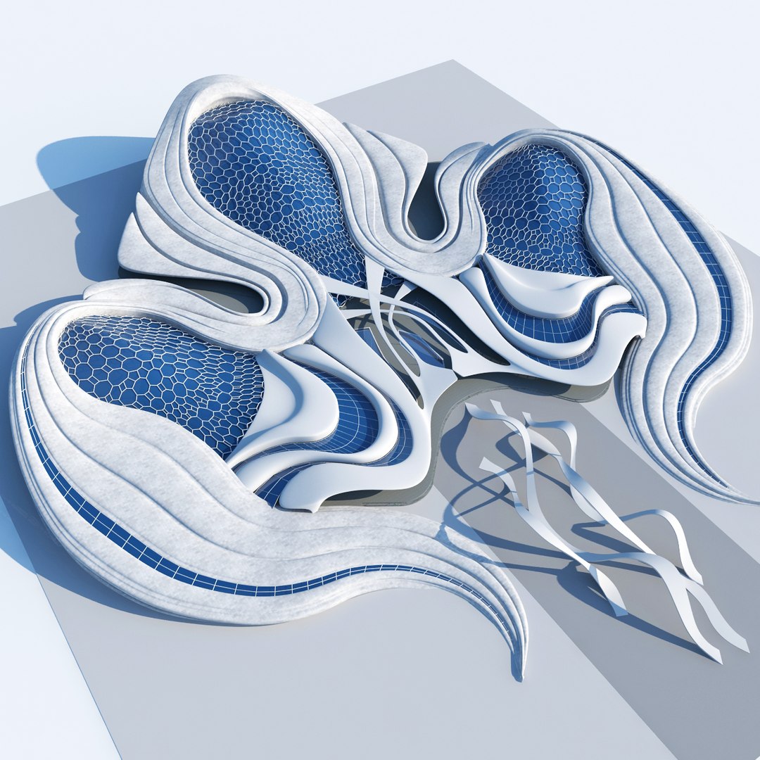 3D Model Organic Modern Design Building TurboSquid 1561012