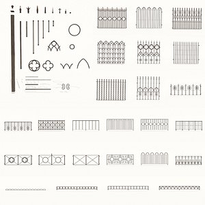 3D cast iron fence pack