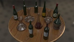 Collection of Wine Bottles & Decanters