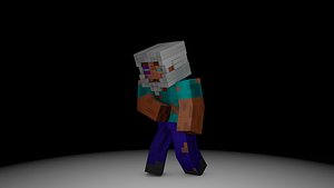 3d minecraft homeless model