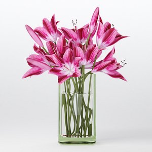 max bouquet pink lilies