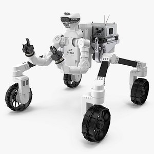 GITAI R1 Lunar Robotic Rover Working Position 3D model