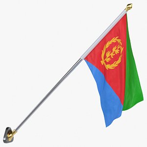 Eritrea Cloth Flag Wall Mount Animated Loop