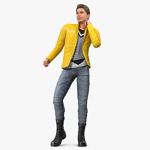 3D Teenage Boy Fashionable Style Dancing Pose model