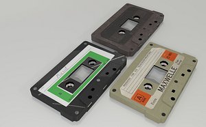 old cassette tape Low-poly