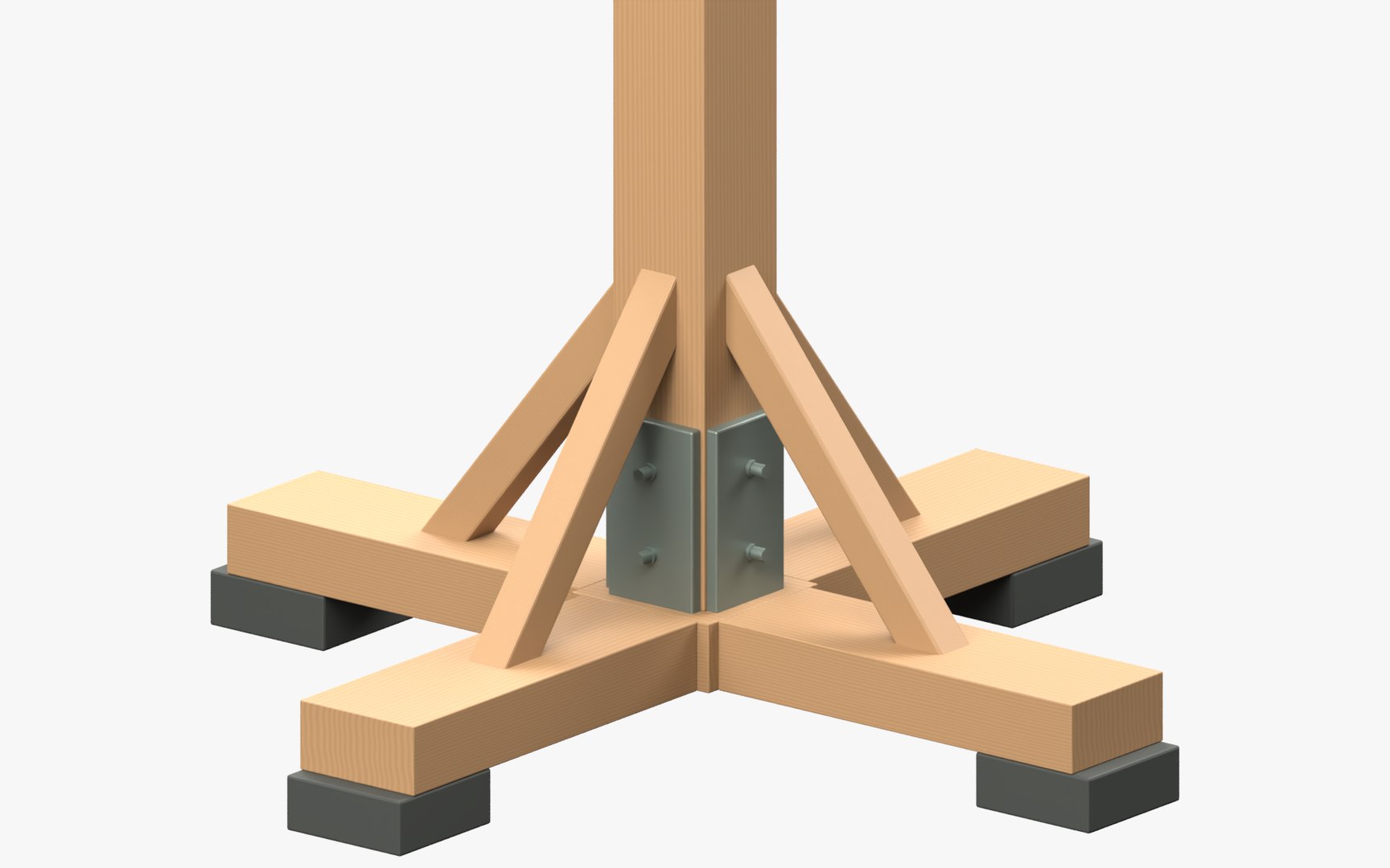 Garden Bird Feeding Station with Finished Roof and Braced Base 3D model https://p.turbosquid.com/ts-thumb/sQ/8USkgy/pn/04postbaseshoe/png/1792164219/1920x1080/fit_q87/0e9ca04172d872c65c89ad17446f26a899d71f8d/04postbaseshoe.jpg
