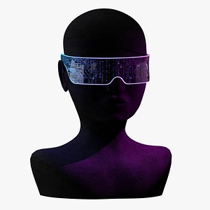 cyberpunk glasses 3D