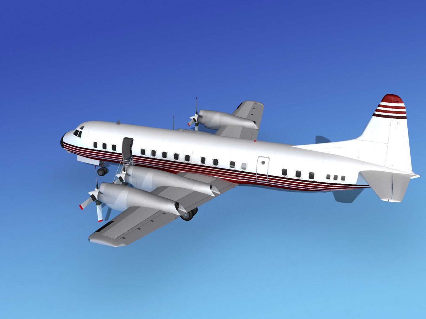 3d Propellers Electra Lockheed Model