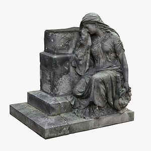 3D woman tomb monument