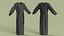 Robe longue noire avec ceinture