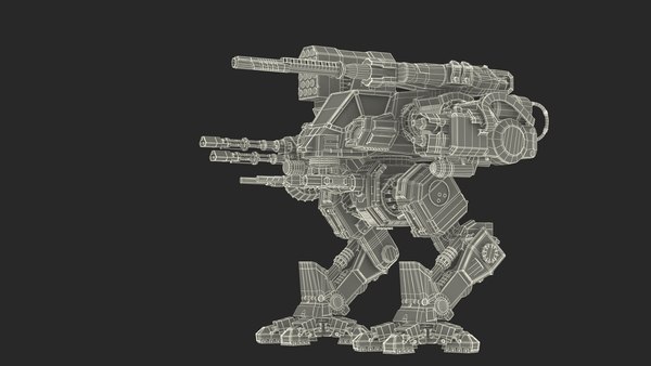 modelo 3d Enorme robot andante verde viejo - TurboSquid 2162002