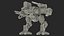 Massive Walking Mech Green Old