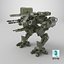 Massive Walking Mech Green Old