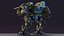 Massive Walking Mech Green Old