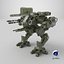 Massive Walking Mech Green Old