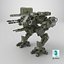 Massive Walking Mech Green Old