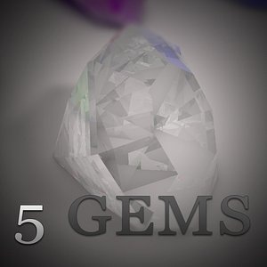 3d gems diamond ruby