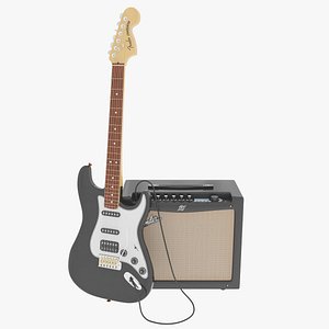 Electric Guitar With Amplifier