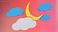 Meteorology Symbols with Moon Set