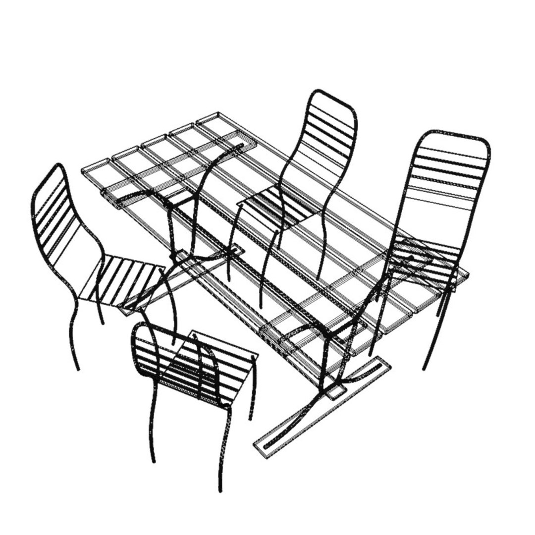 Free Garden Table And Chairs 3D TurboSquid 2026552