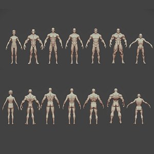 Male Body Base Pack 3D model