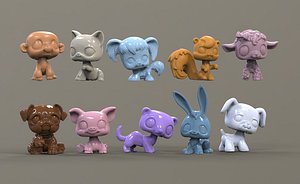 3D animals toys