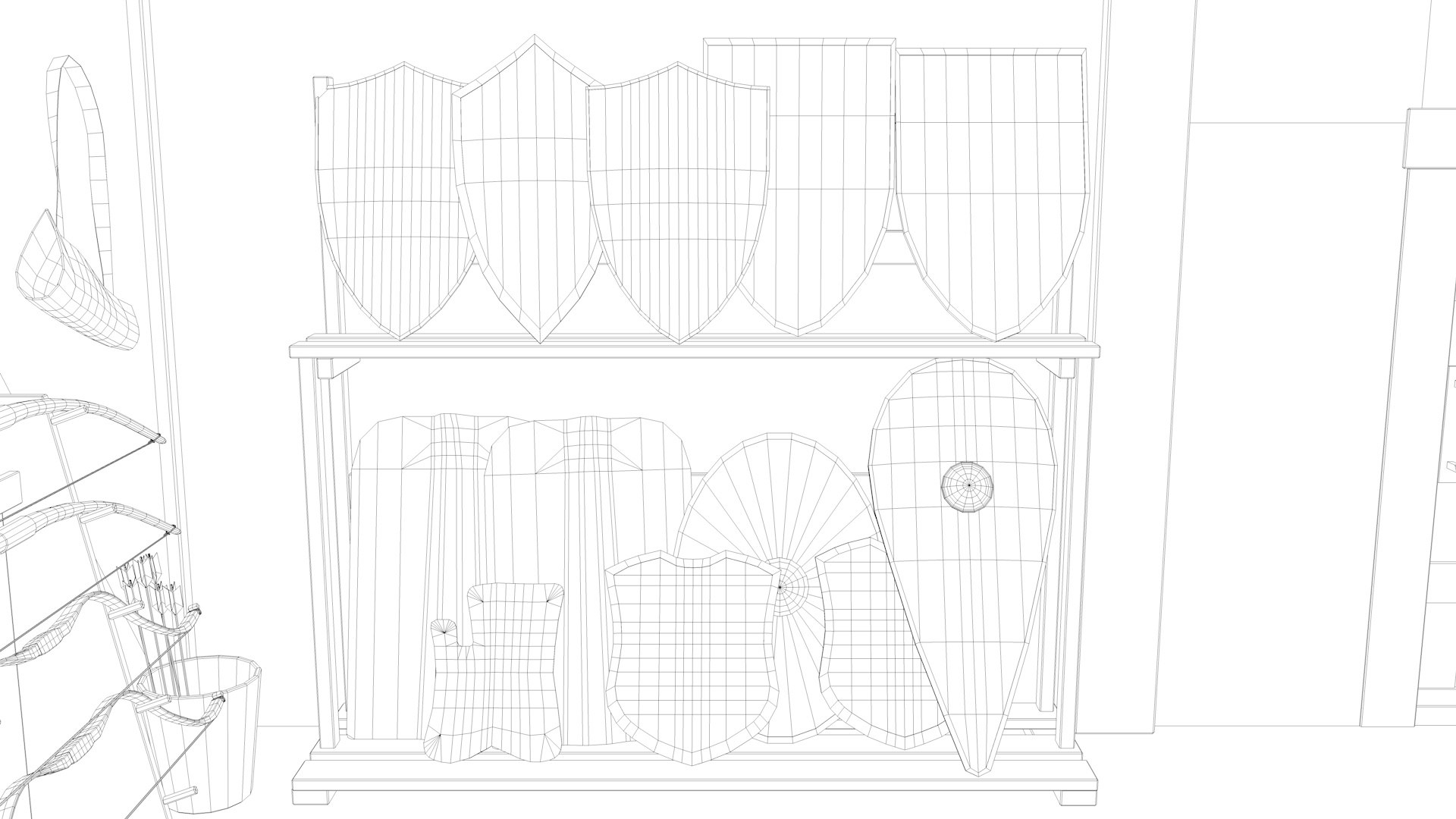 Medieval Armory and Smithy Building 3D model https://p.turbosquid.com/ts-thumb/sQ/NklYfg/kA/medieval_armory_smithy_scene_09_wireframe/jpg/1676888876/1920x1080/fit_q87/dffff8a4e27009719b01db1bcbd0e66efd7e5a34/medieval_armory_smithy_scene_09_wireframe.jpg