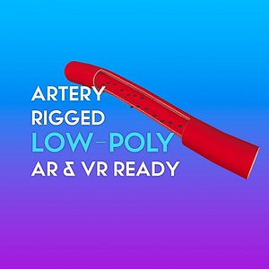 low-poly artery ready vr 3D model