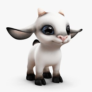 3d cute cartoon goat