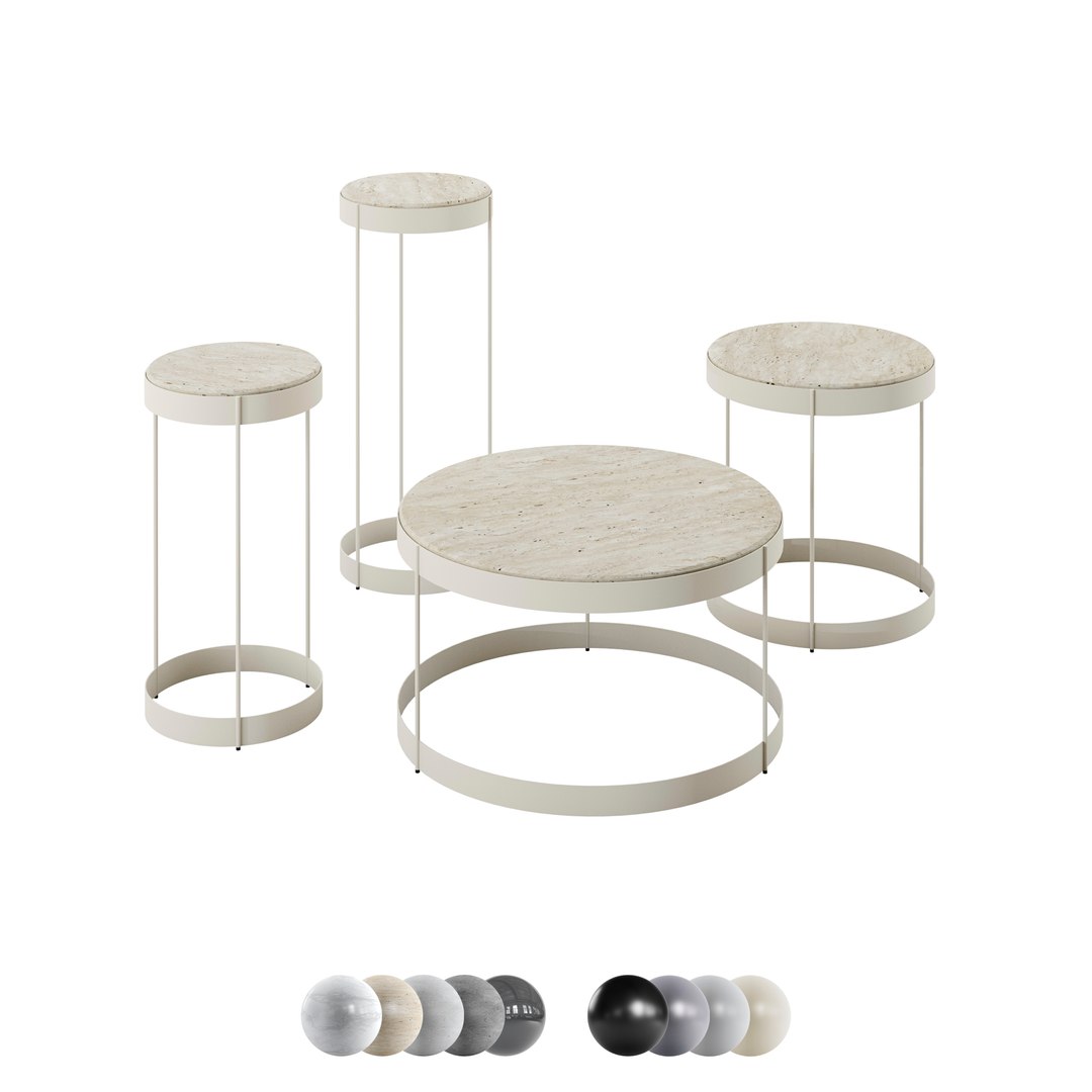 3D Bolia Coffee Table Drum Model - TurboSquid 2024055
