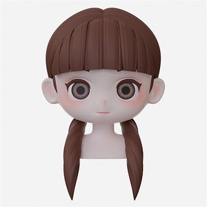 3D Female Hair Style 17