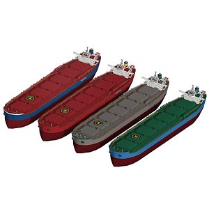 3D Low Poly Ultra Large Ore Carrier