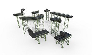 3D model Industrial PipeSet 03