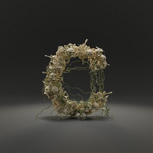 letter c bones skeleton 3D model