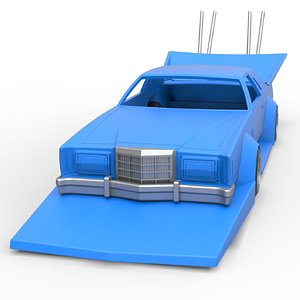 Diecast Shell and wheels Bosozoku style car Scale 1 to 25 3D model