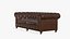 Chesterfield Realistisches Ledersofa Einzel- und Doppelsofa