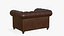 Chesterfield Realistisches Ledersofa Einzel- und Doppelsofa