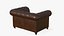 Chesterfield Realistisches Ledersofa Einzel- und Doppelsofa