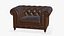 Chesterfield Realistisches Ledersofa Einzel- und Doppelsofa