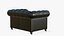 Chesterfield Realistisches Ledersofa Einzel- und Doppelsofa