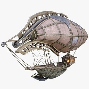 3d model steampunk airship 2