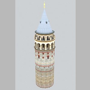 galata tower 3d max