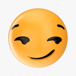 3D Emoji 014 Smirking model