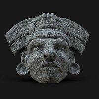 Mayan Head Sculpture