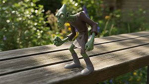 3D Grumpy Goblin Scout - Stylized Fantasy Miniature