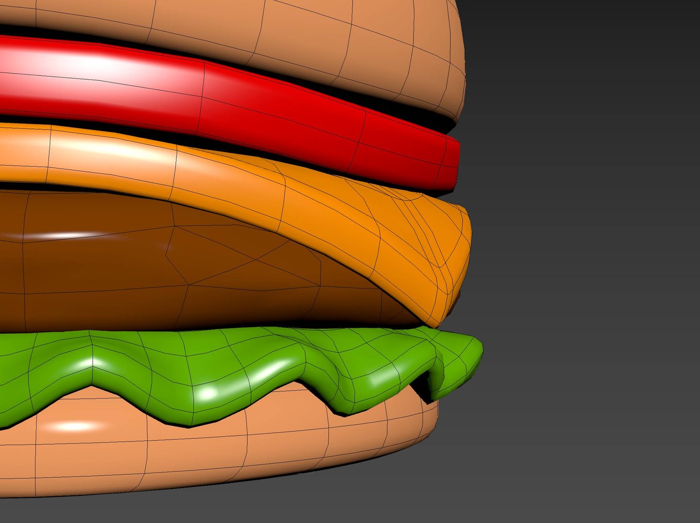 3D Cartoon Hamburger - TurboSquid 2314995